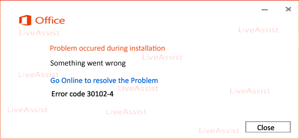 error code 30102-4