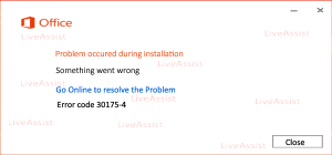 Error code 30175-4