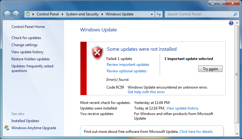 9c59 error code