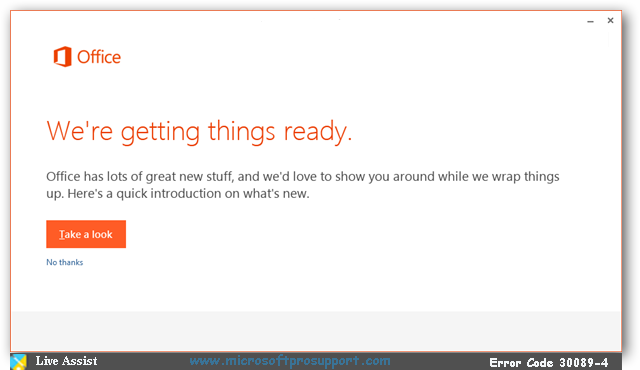 microsoft support for 30089-4
