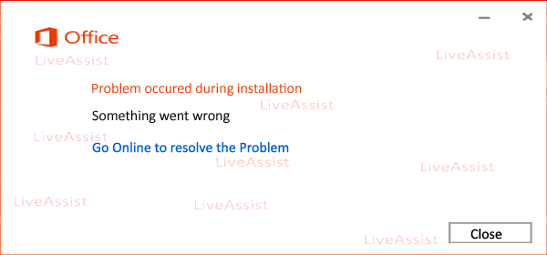 Something went wrong error code