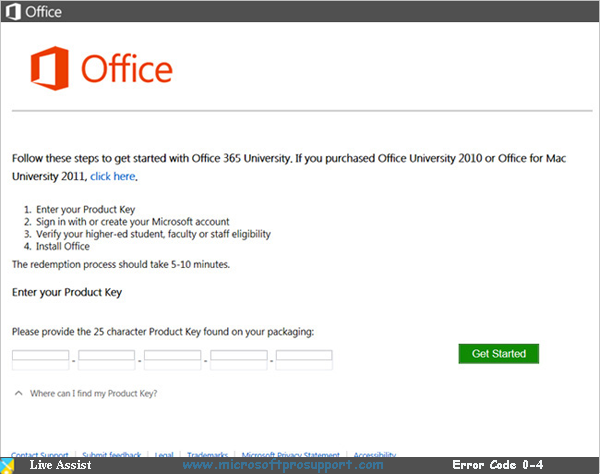 office 2013 error code 0-4 