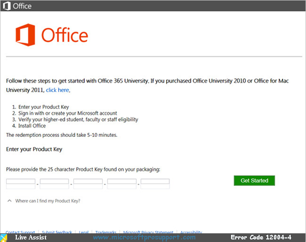 microsoft office 2013 error code 12004-4