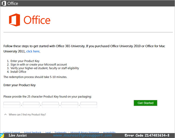 Office 2013 Error Code 2147483634-8