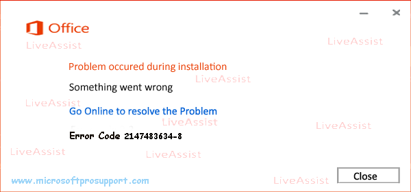 Error Code 2147483634-8