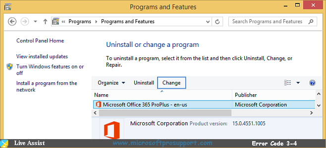 solution for error code 3-4