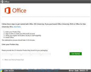 office 365 error code 30033-77