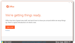 solution for microsoft office error code 30033-77