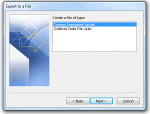 calendar export