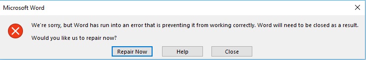 word run into a problem